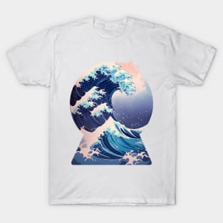 Great Wave Keyhole Aesthetic T-Shirt